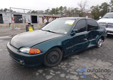 1995 Honda Civic Ex из США, поврежденный, VIN JHMEH969XSS021338